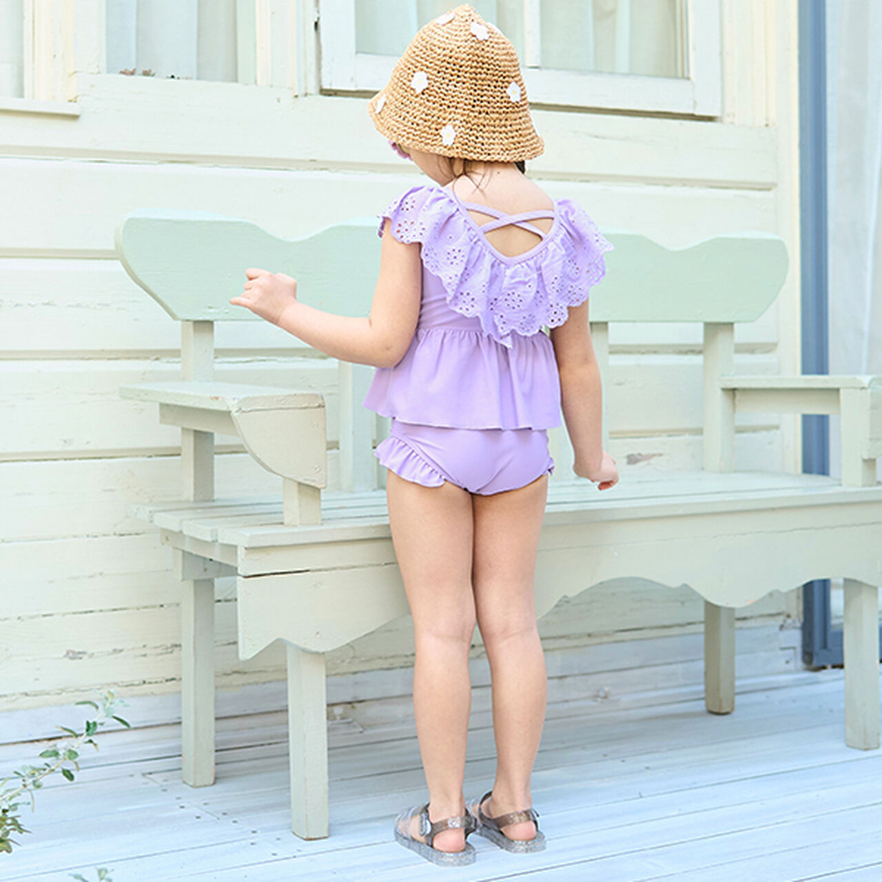 [SWIM] [UV Processing] Round Lace One-Tone Separate,Moderate pink, large image number 5