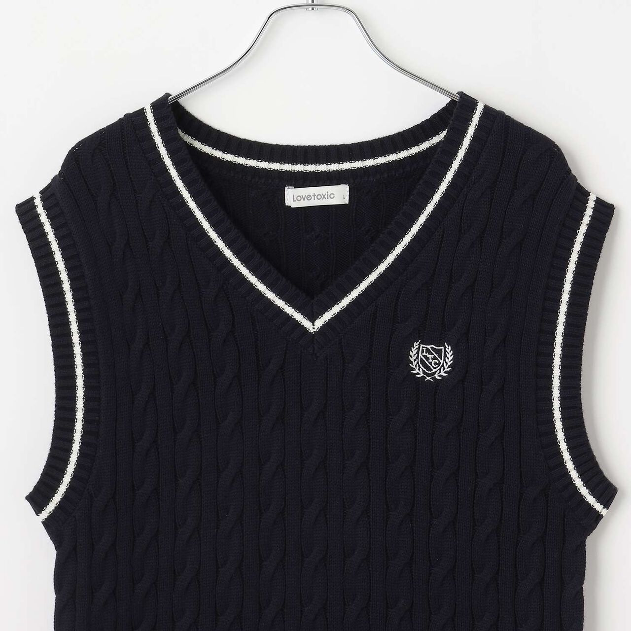[Graduation Attire & Ceremony] Washable School Knit Vest,Navy, large image number 5