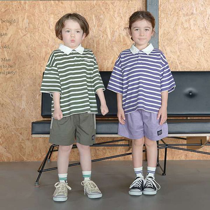 Non-Deforming Soft Cotton Oversized Stripe Print Rugby Shirt,Purple, medium image number 9