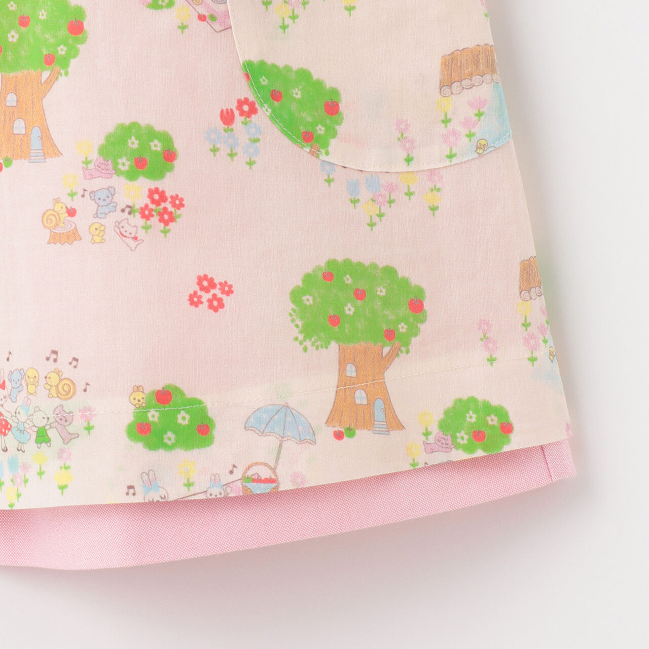 All-Over Pattern Lawn &times; Chambray Reversible Jumper Skirt,Blue, large image number 9