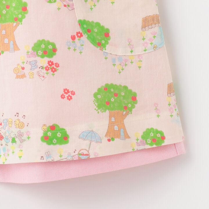 All-Over Pattern Lawn &times; Chambray Reversible Jumper Skirt,Blue, medium image number 9