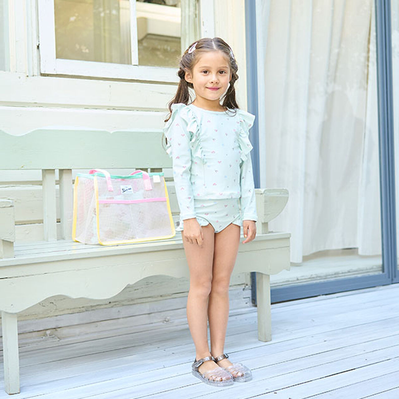 Mesh Bag,Emerald green, large image number 12