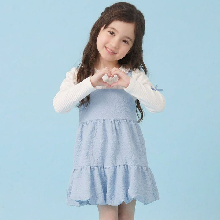 Balloon Hem Docking One-Piece Dress,, medium