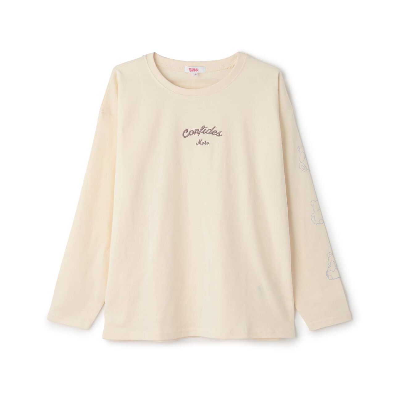 [100% Cotton] Bear Sleeve Long Sleeve T-Shirt,Charcoal gray, large image number 18