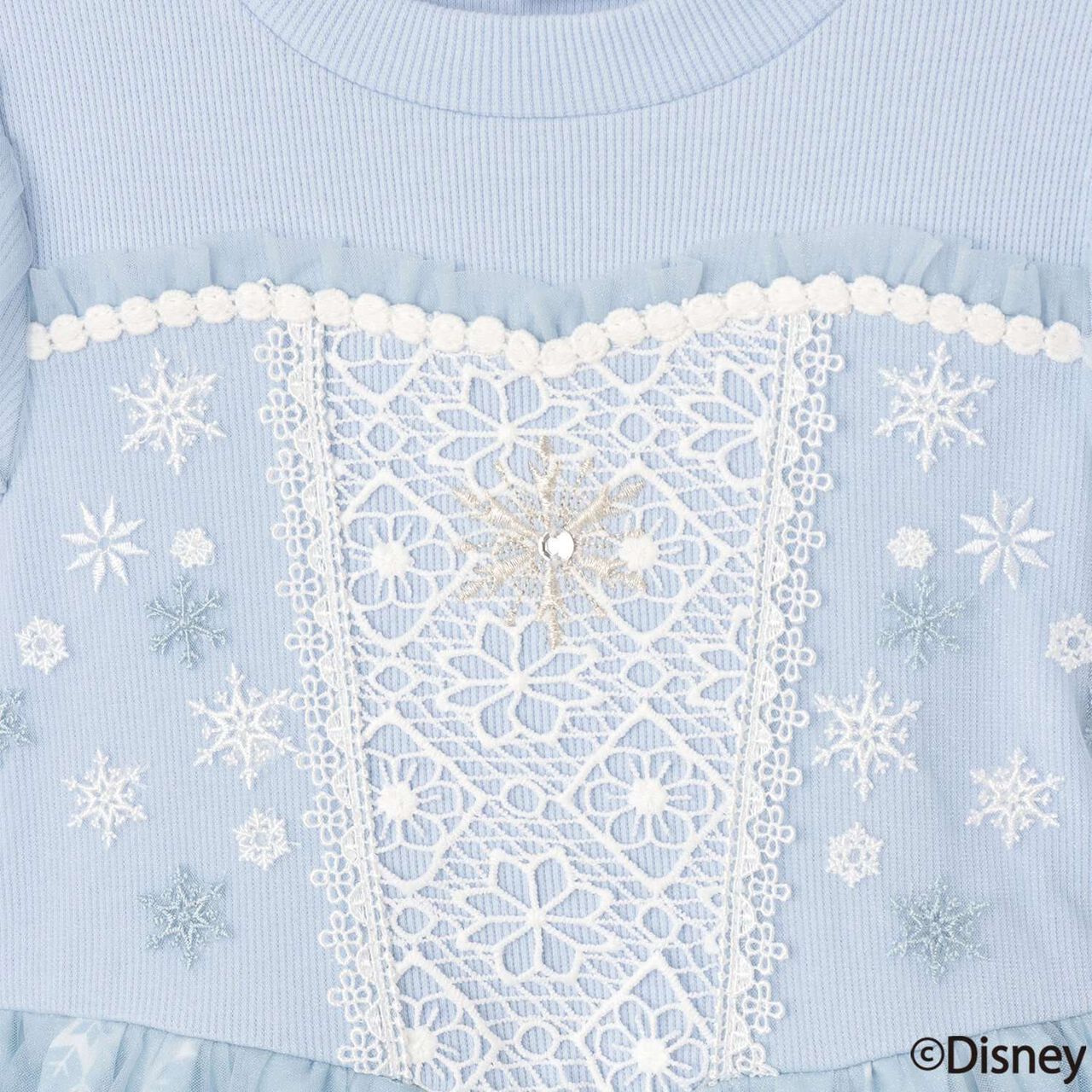 [Elsa] Frozen One-Piece Dress,Sax blue, large image number 3