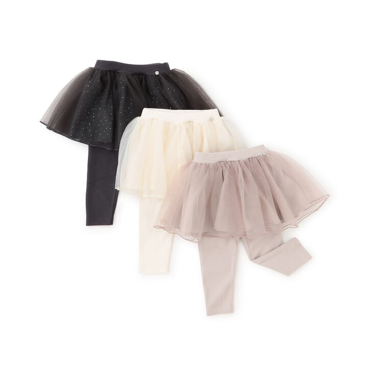 Tulle Skirt with Leggings,Ivory, medium image number 8