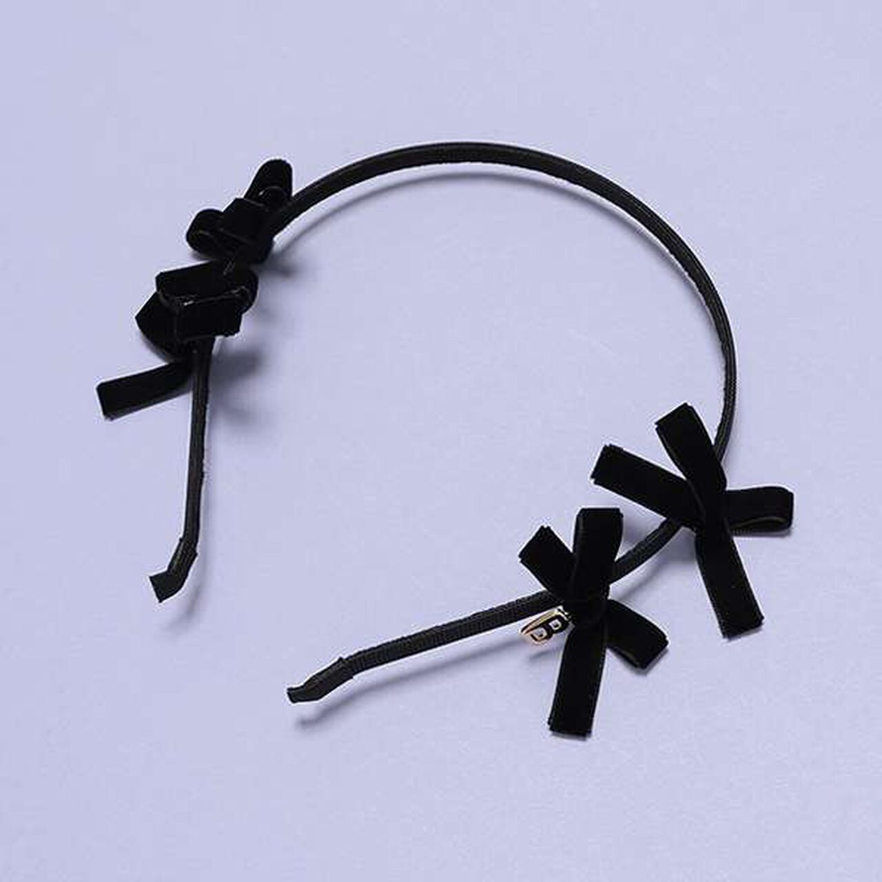 Velvet Ribbon Headband,Off white, large image number 7