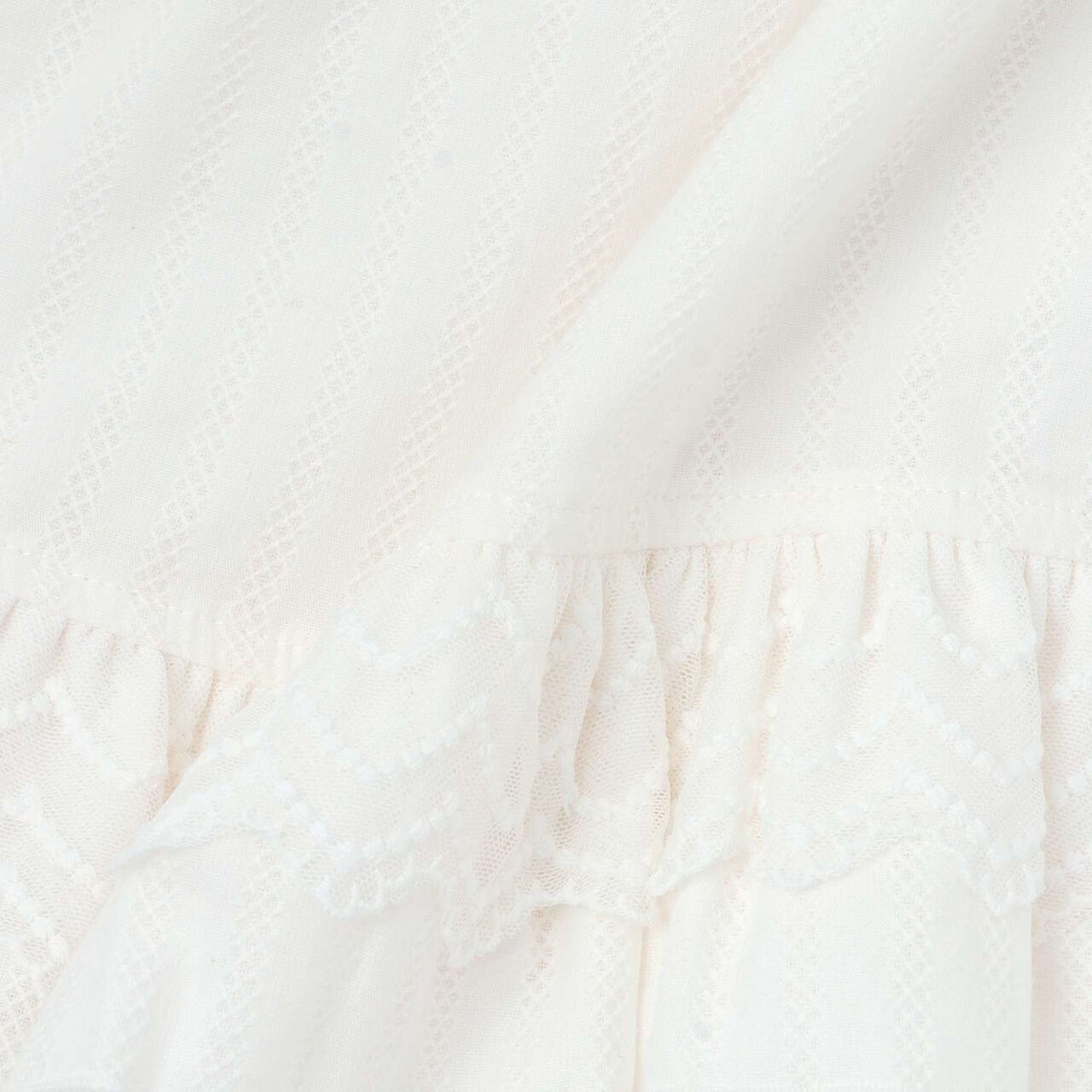 Lace Tiered Skirt,Off white, large image number 8