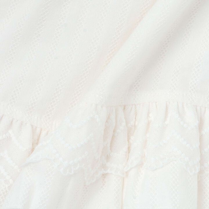 Lace Tiered Skirt,Off white, medium image number 8