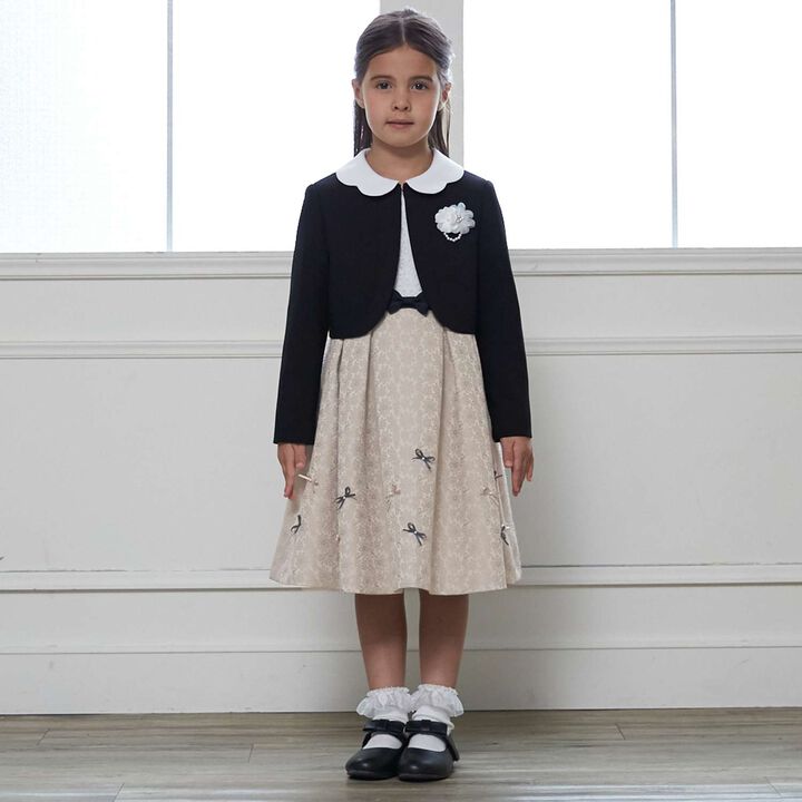 [Formal] Jacquard Ribbon OP + Collared JK Set,, medium