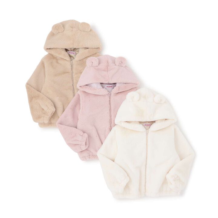 Faux Fur Bomber Jacket,Pink, medium image number 7