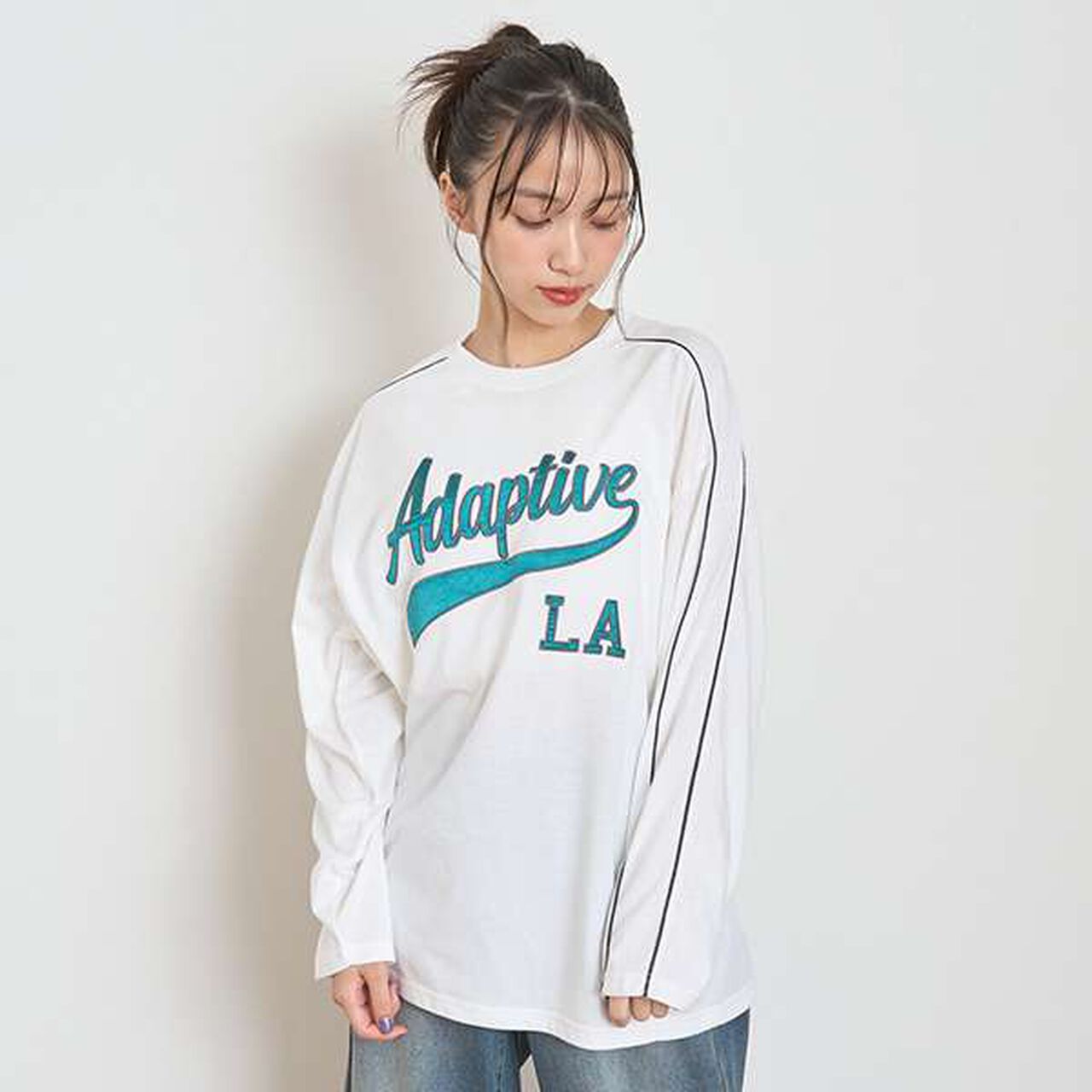 [LTXC] Quick-Dry Appliqu&eacute; Long Sleeve T-Shirt,Black, large image number 18