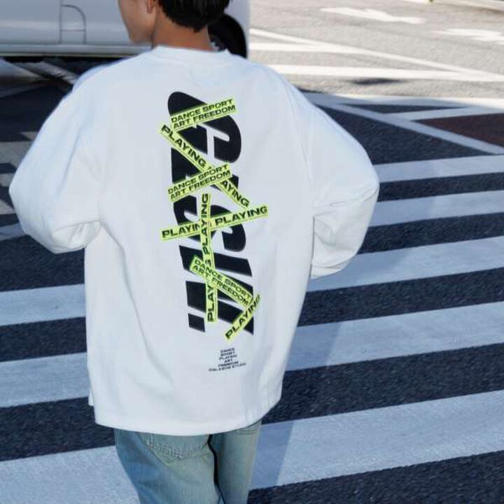 [GLSW.] Logo Reflective Print Long-Sleeve T-Shirt,White, medium image number 11