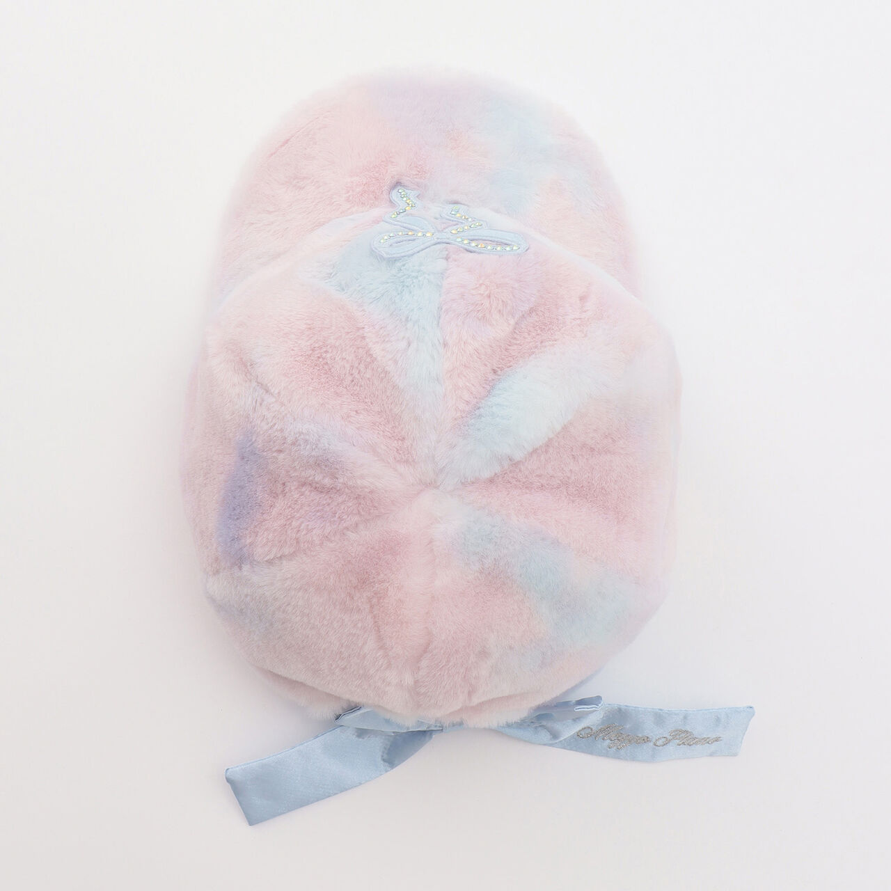 Ribbon Patch Faux Fur Cap,Multi color, large image number 4