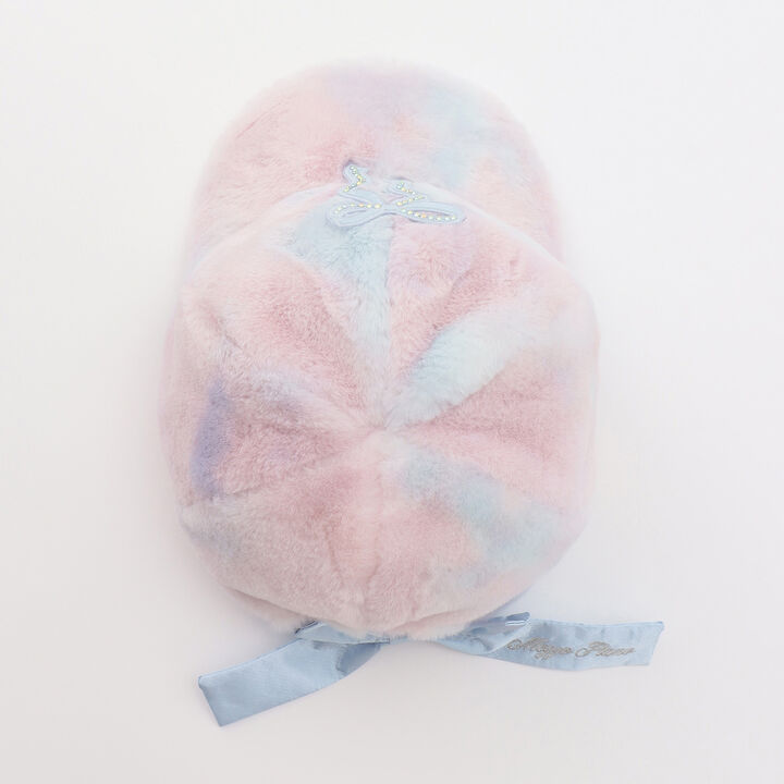 Ribbon Patch Faux Fur Cap,Multi color, medium image number 4