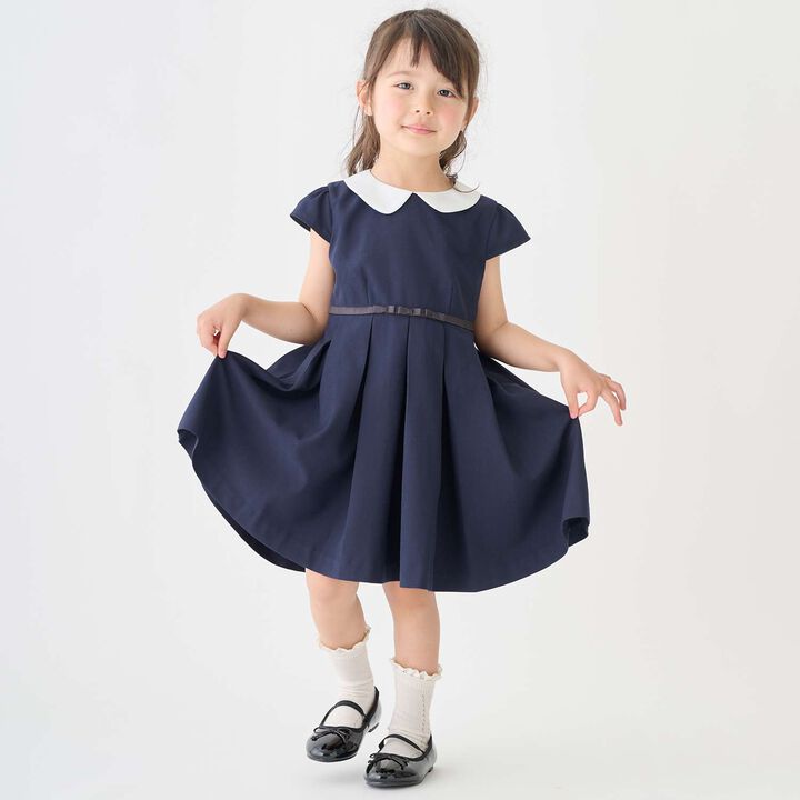 Collared Tuck One-Piece Dress,, medium