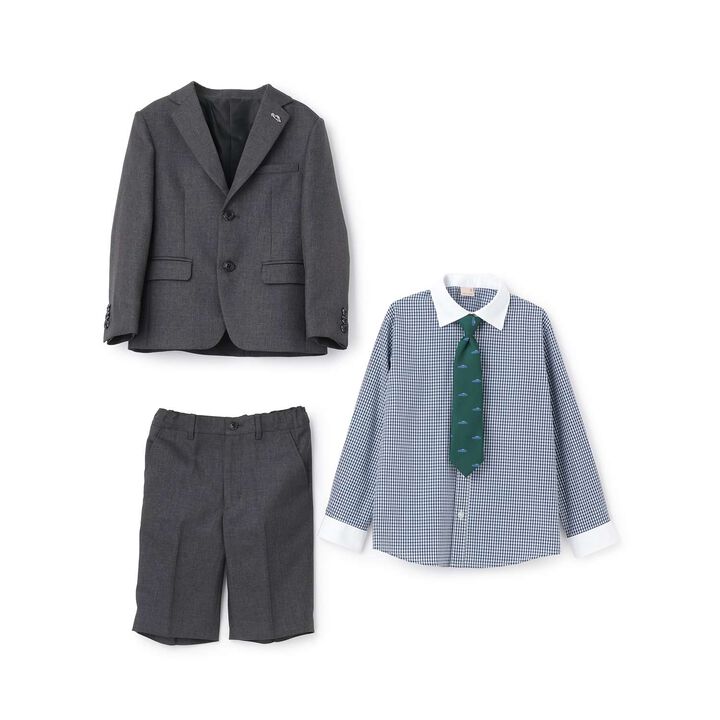 [Formal] Gray Jacket + Half Pants Set,Gray, medium image number 9