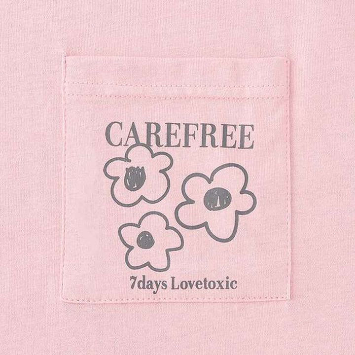 [7days] Flower Pocket Big T-Shirt,Charcoal gray, medium image number 10
