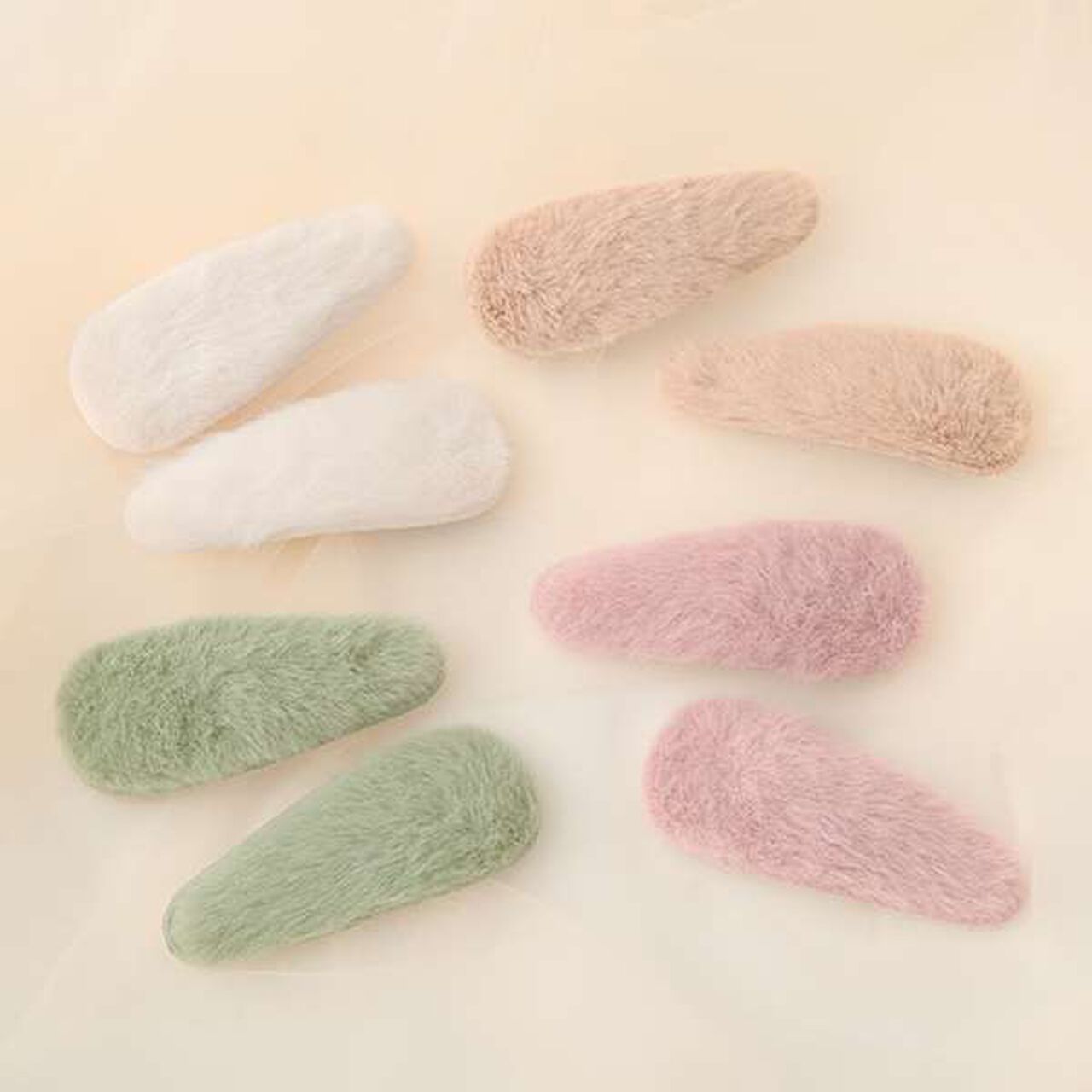 Fluffy Hair Clip 2-Piece Set,Mint, large image number 1