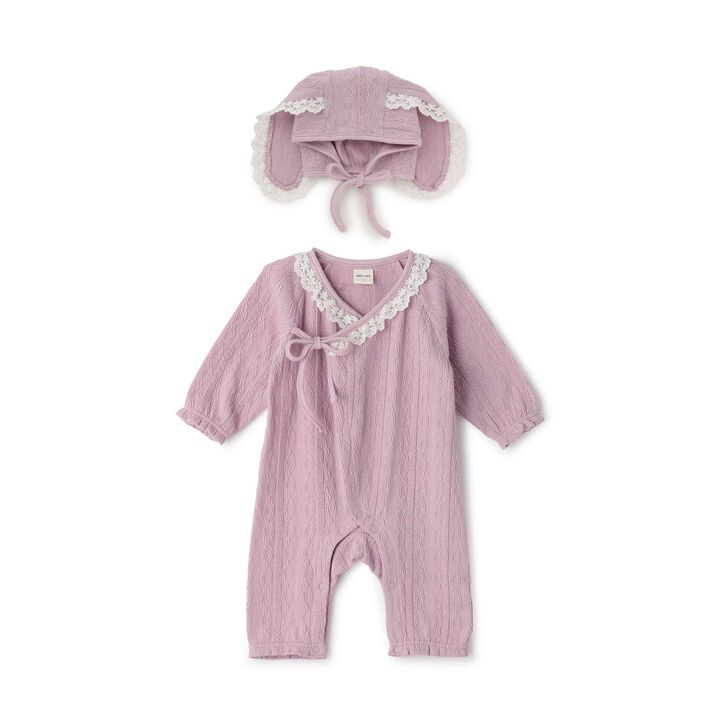 Coverall with Bunny Ear Bonnet,, medium