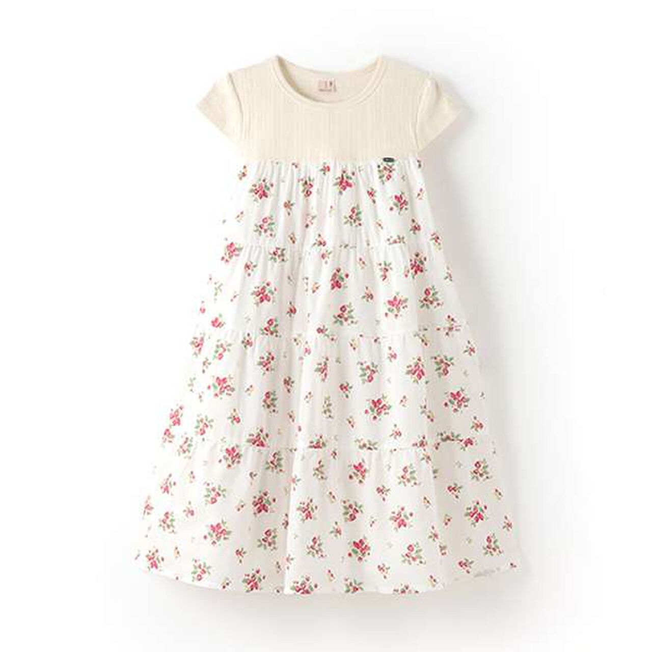[Link] Strawberry Pattern Docking Dress (Junior Size),Off white, large image number 0