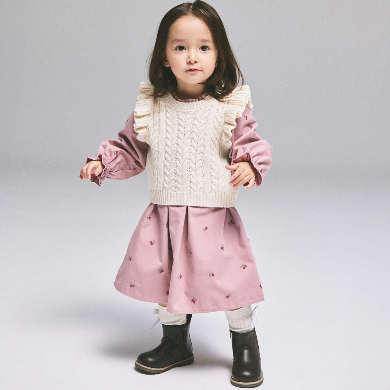 Link - One-Piece Dress with Vest,Ivory, large image number 0