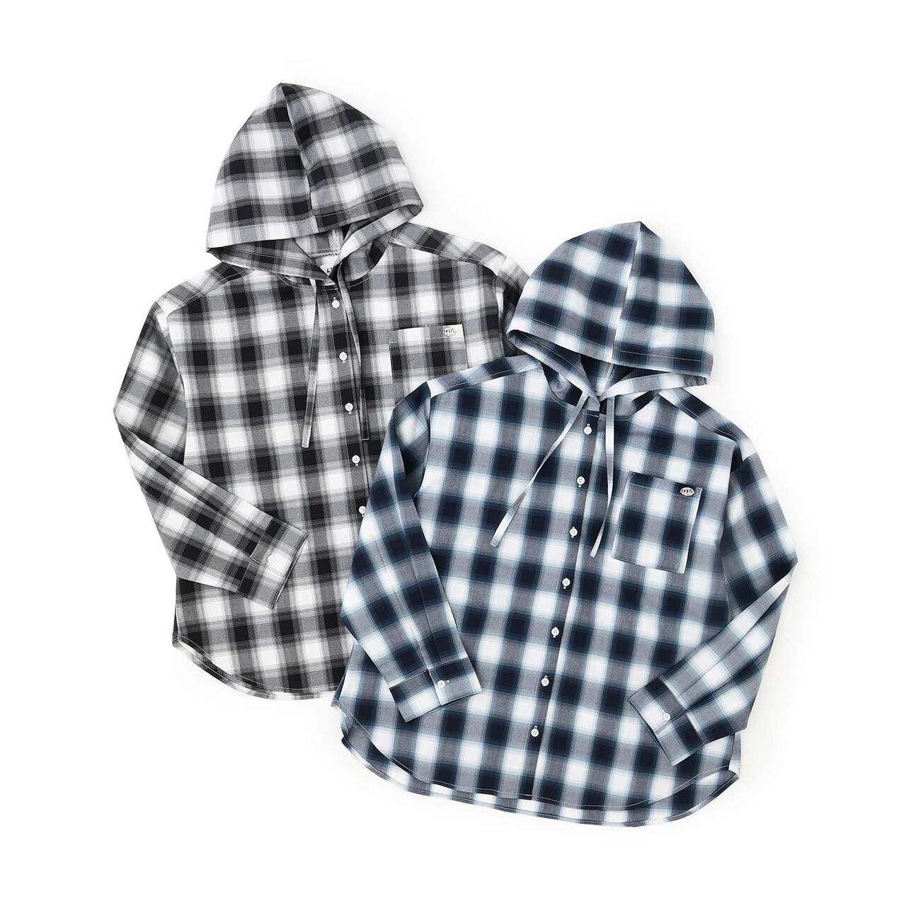 [LTXC] Checkered Shirt Parka,Sax blue, large image number 4