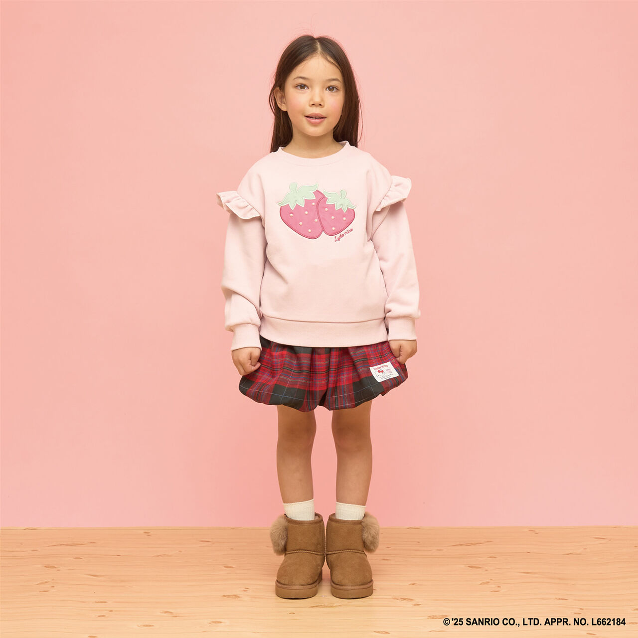 Quick-Dry Fleece Strawberry Appliqu&eacute; Sweatshirt,Black, large image number 19