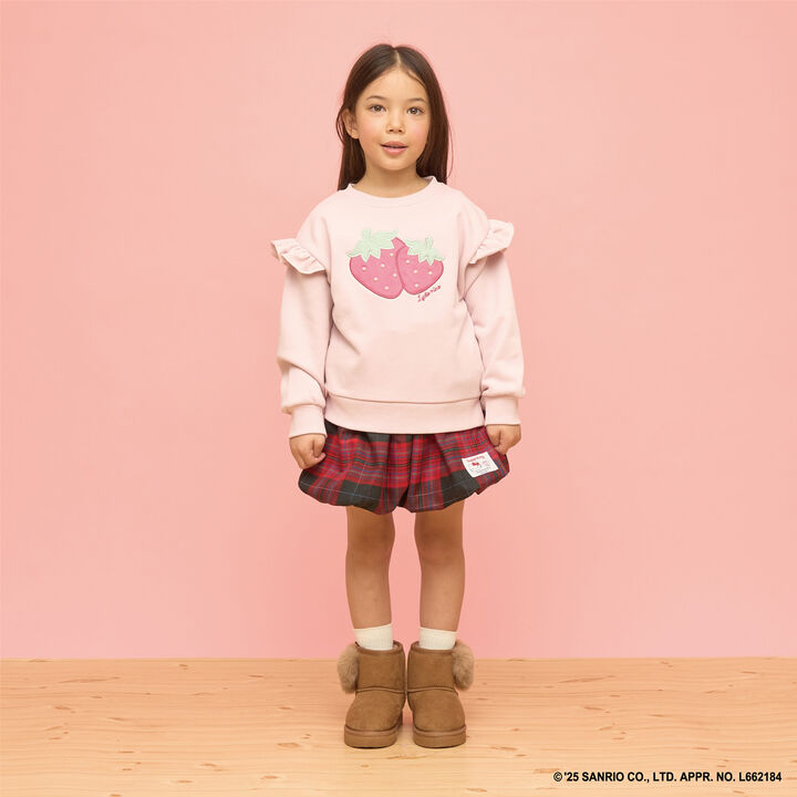 Quick-Dry Fleece Strawberry Appliqu&eacute; Sweatshirt,Black, medium image number 19