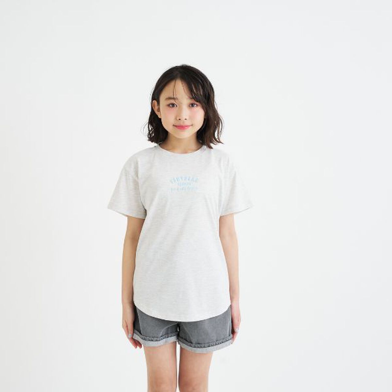 Daily Price Gradient Bear Short-Sleeve Tunic T-Shirt,Charcoal gray, large image number 18