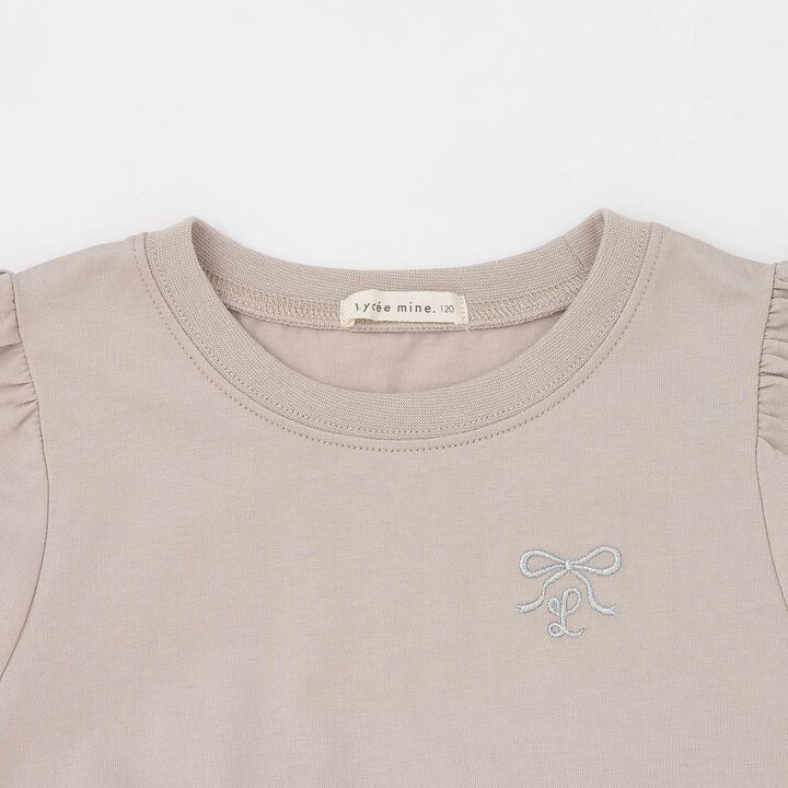 [100% Cotton] Cropped Organdy Docking Top for Girls [Kids] [Children's Clothing],Greige, medium image number 13