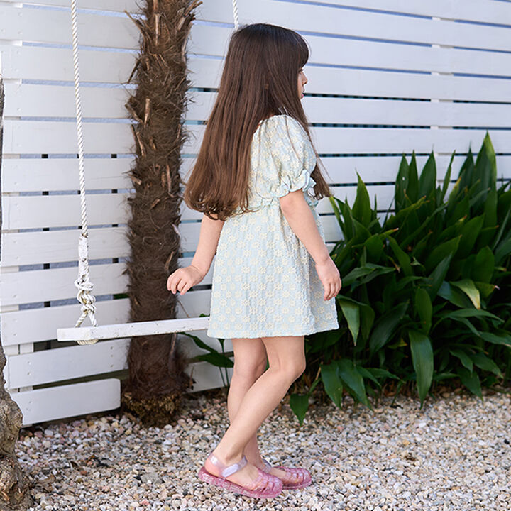 [SWIM] [UV Processing] Flower Jacquard One-Piece Dress Style Separates,Beige, medium image number 8