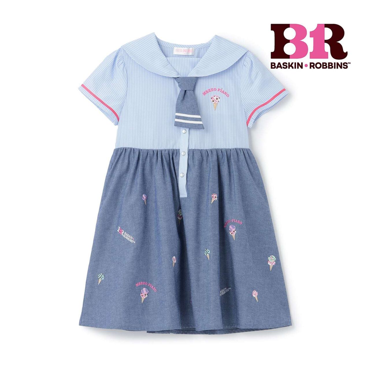 [31 Ice Cream] Sailor One-Piece Dress,Light khaki, large image number 3