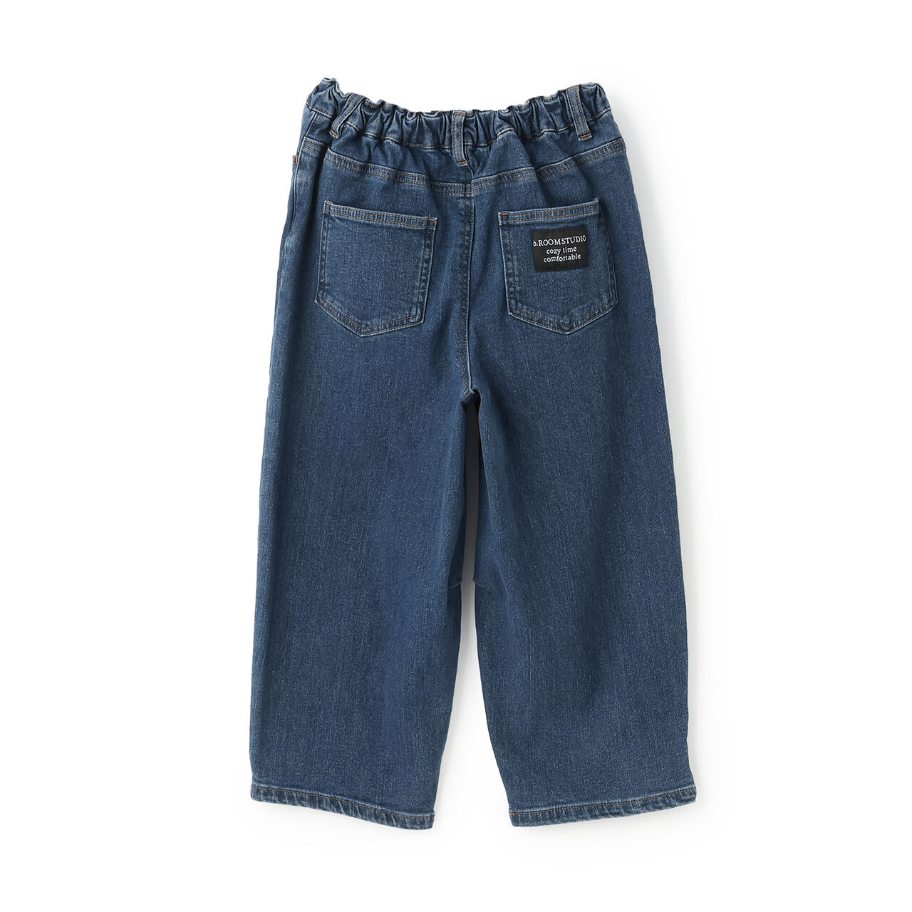 [Tomo Denim] Warm Curved Denim Pants,Black, large image number 1