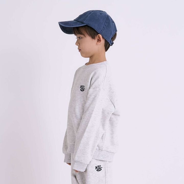 [DailyME] 100% Cotton Basic Sweatshirt,Sax blue, medium image number 1
