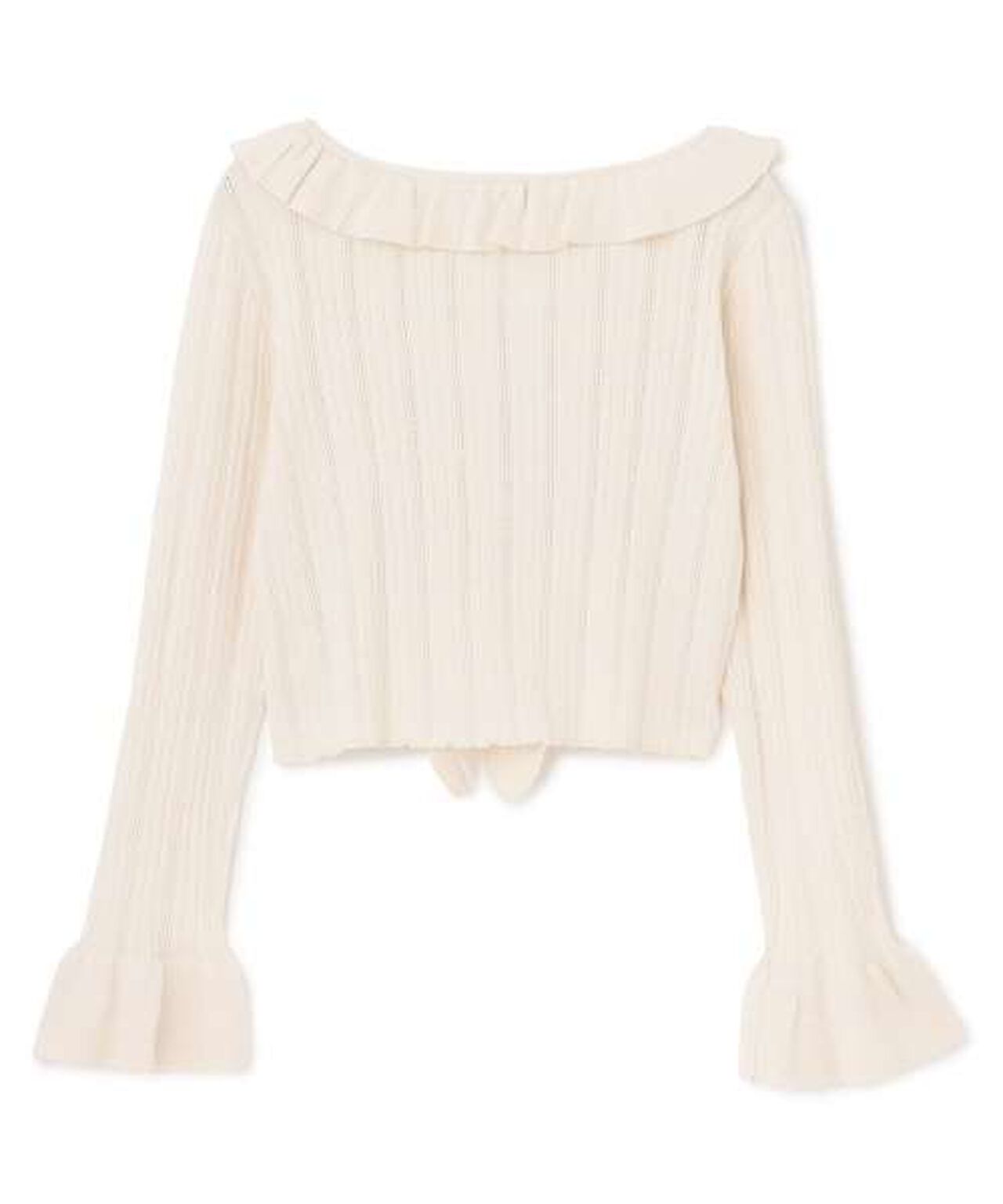 Many Frill Lace Cardigan,Ivory, large image number 7