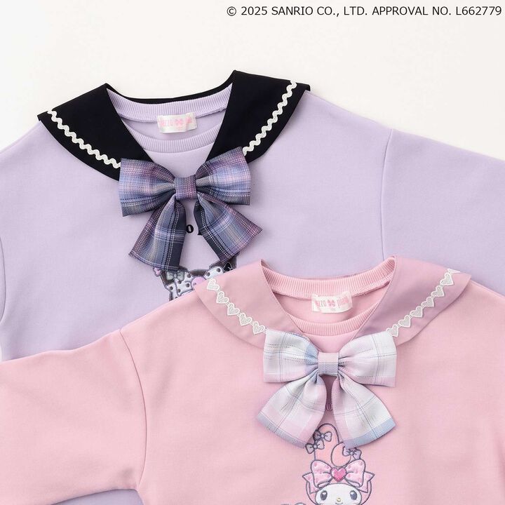 My Melody / Kuromi Hem Pleats 2 Way Sailor One-Piece Dress,Pink, medium image number 12