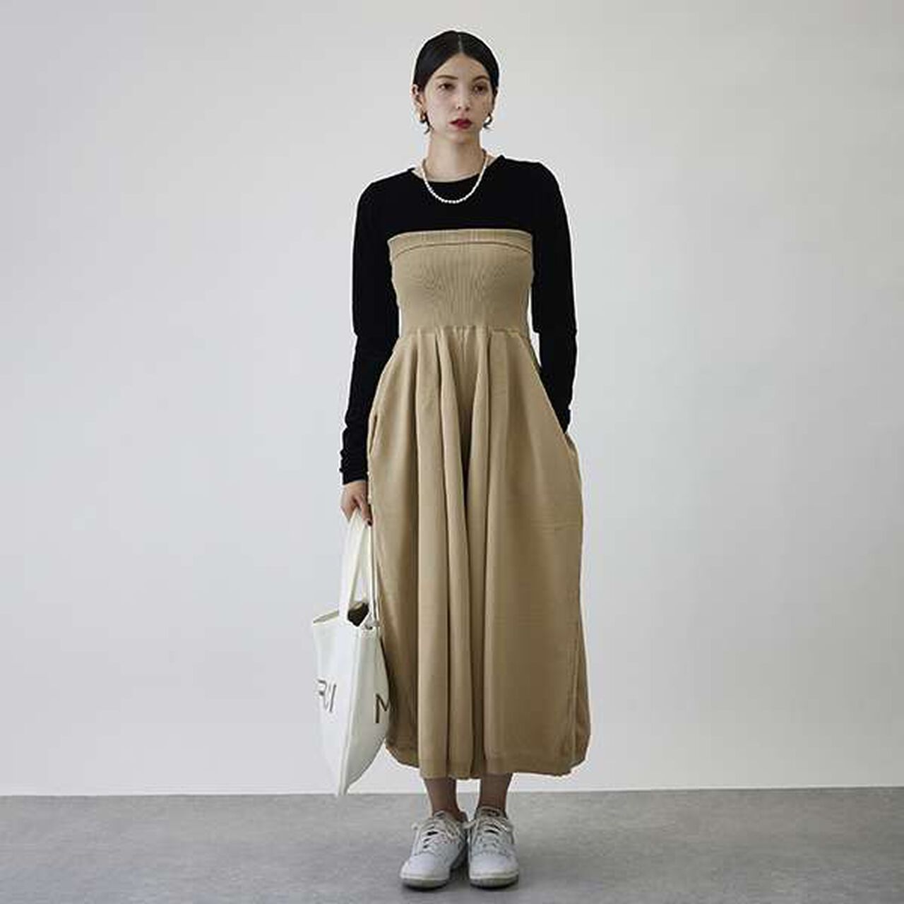 [LADIES] Loose Fit 2 WAY Bear Top Pants,Black, large image number 20