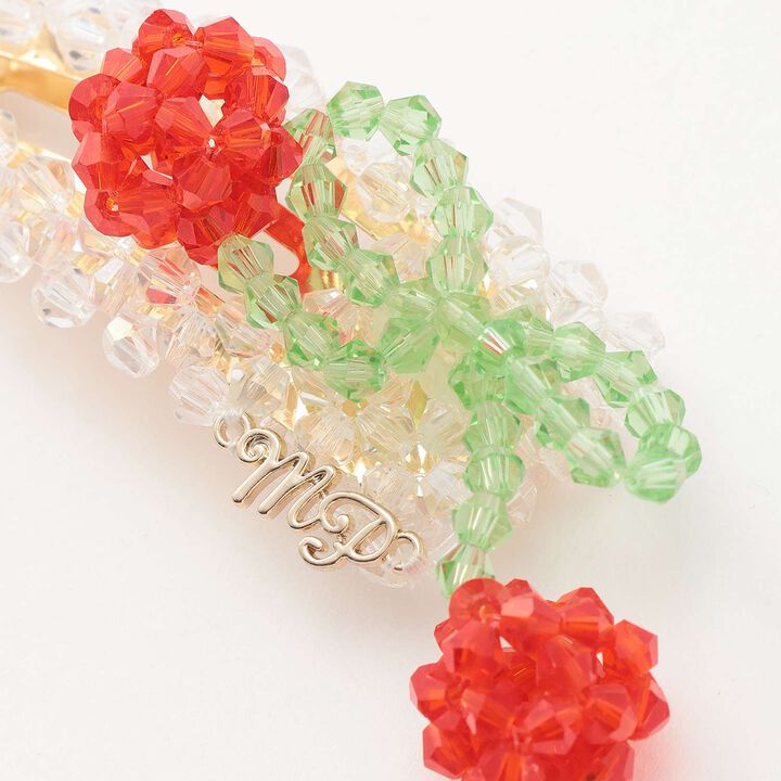 Sparkling Beaded Cherry Hair Pin,Red, medium image number 3