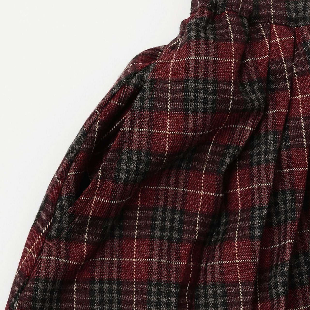 Button Pleated Skirt-Pants,Gray, large image number 3
