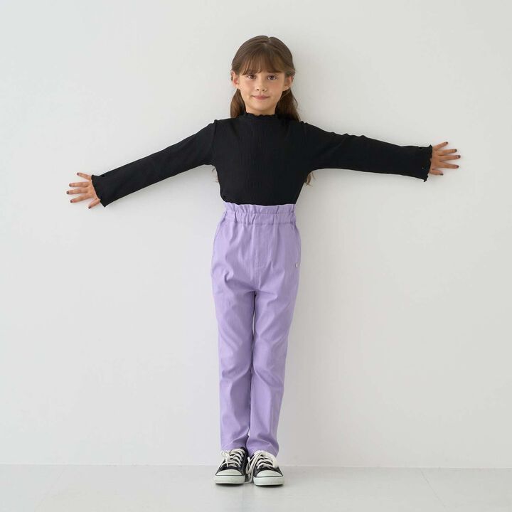 Ribbed Fabric Turtleneck,Pearl white, medium image number 5