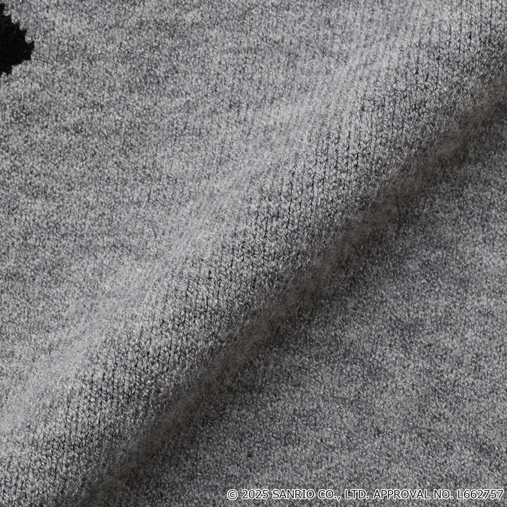 My Melody / Kuromi All-Over Pattern Jacquard Pullover & Lace Collar Set,Black, medium image number 8