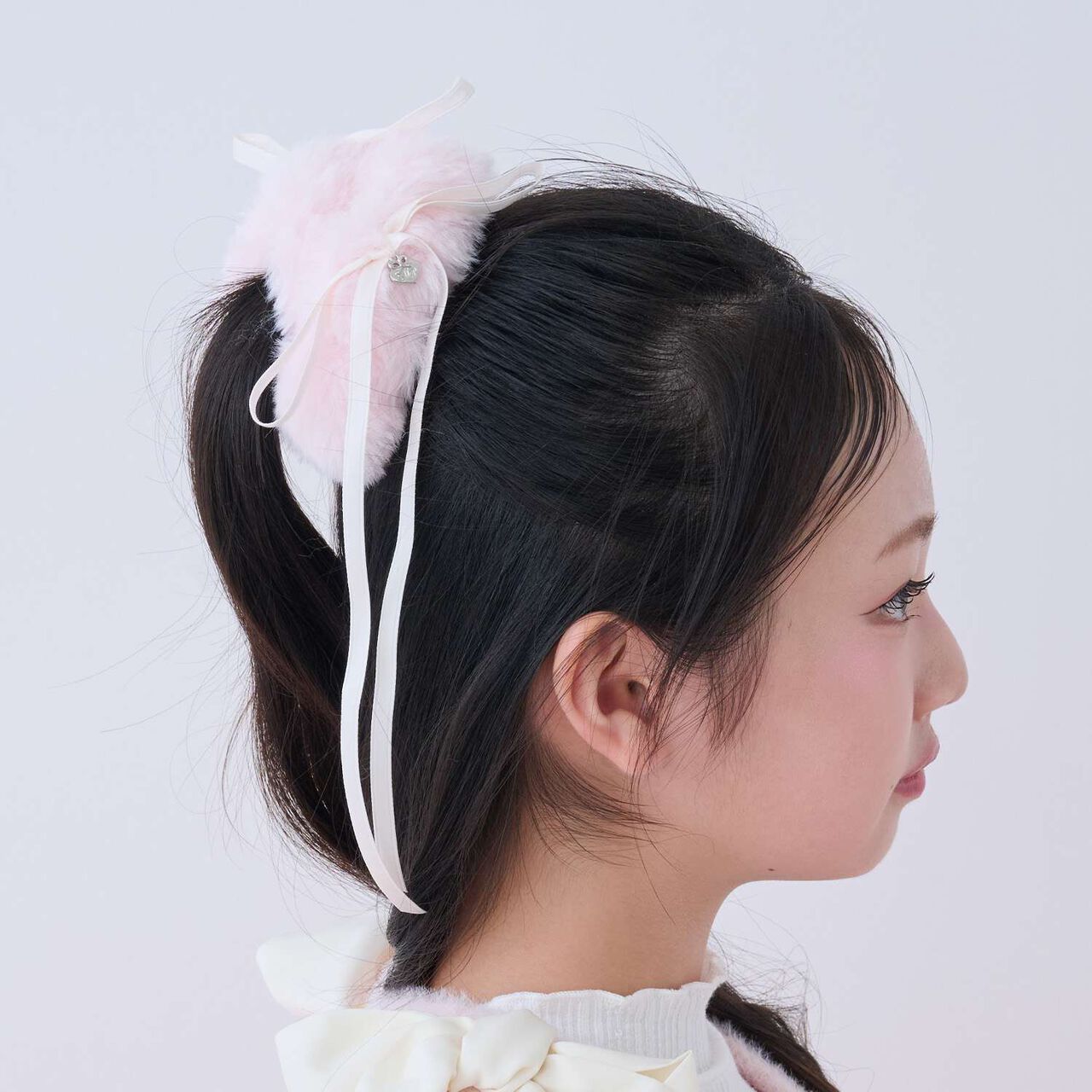 Faux Fur Scrunchie,Pink, large image number 1