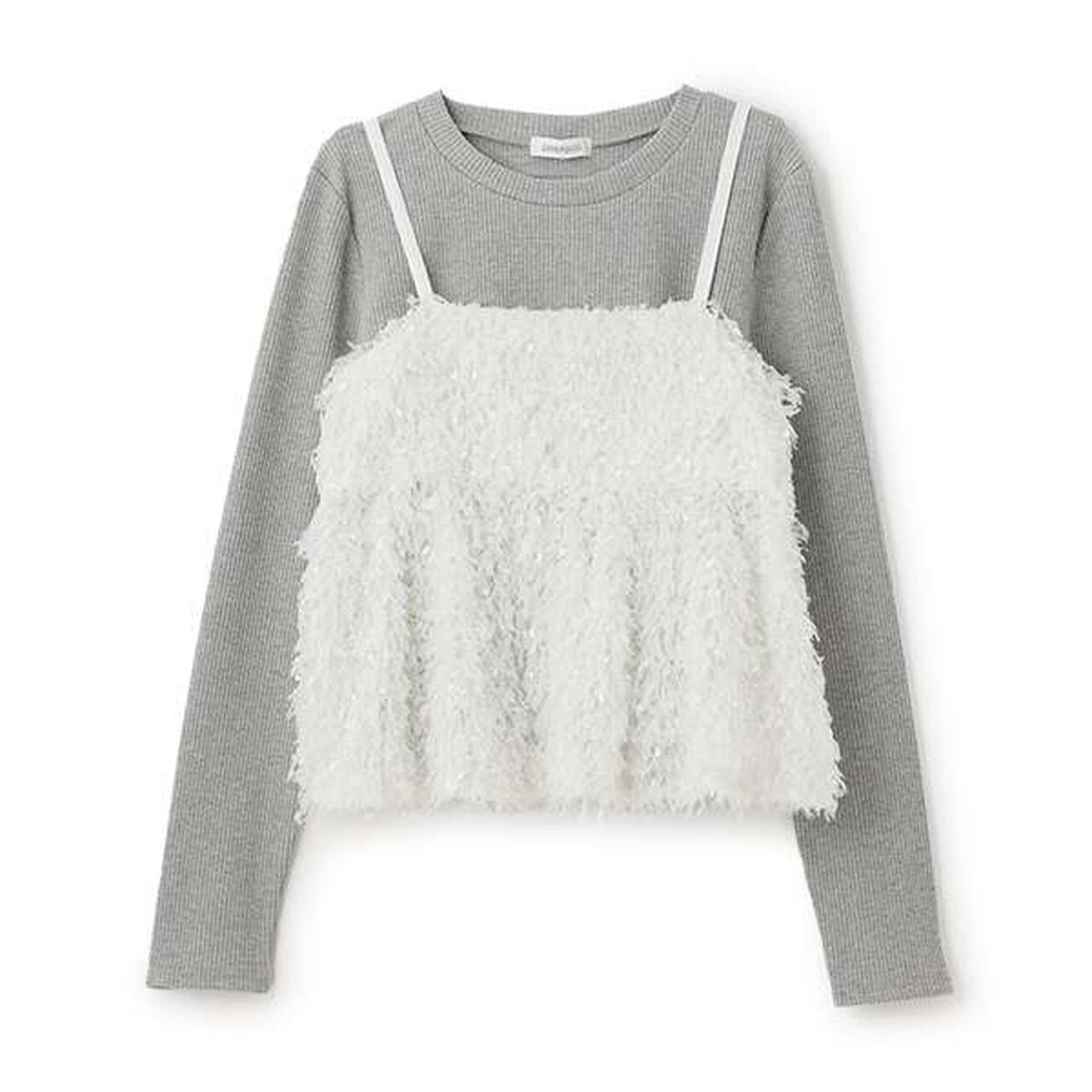 Feather Vest Inner Wear Set,Pink, large image number 10