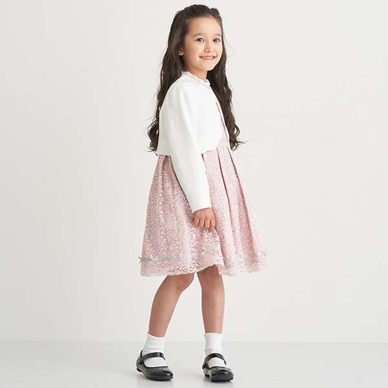 [Kids] Lace Dress,Pink, large image number 3