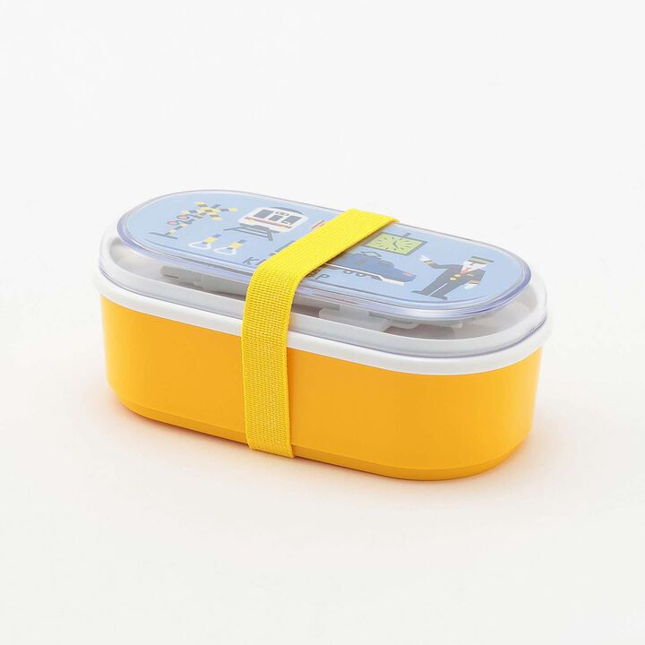 Train Pattern Lunch Box,Sax blue, medium image number 1