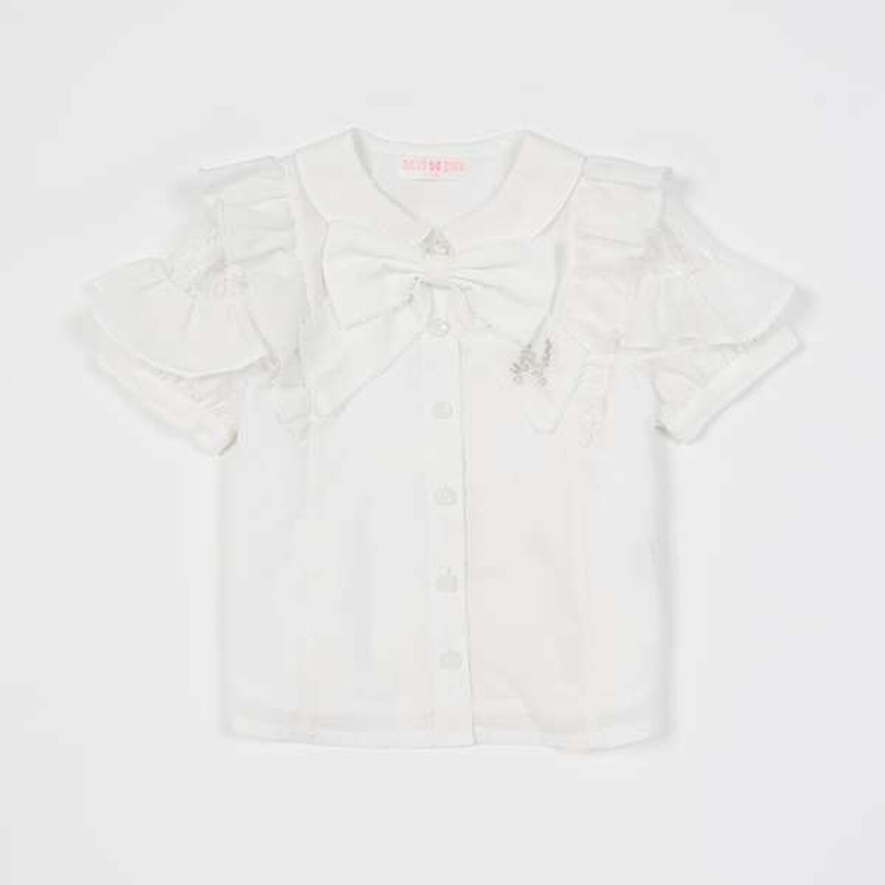 Frill Bow Tie Blouse,Blue, large image number 15