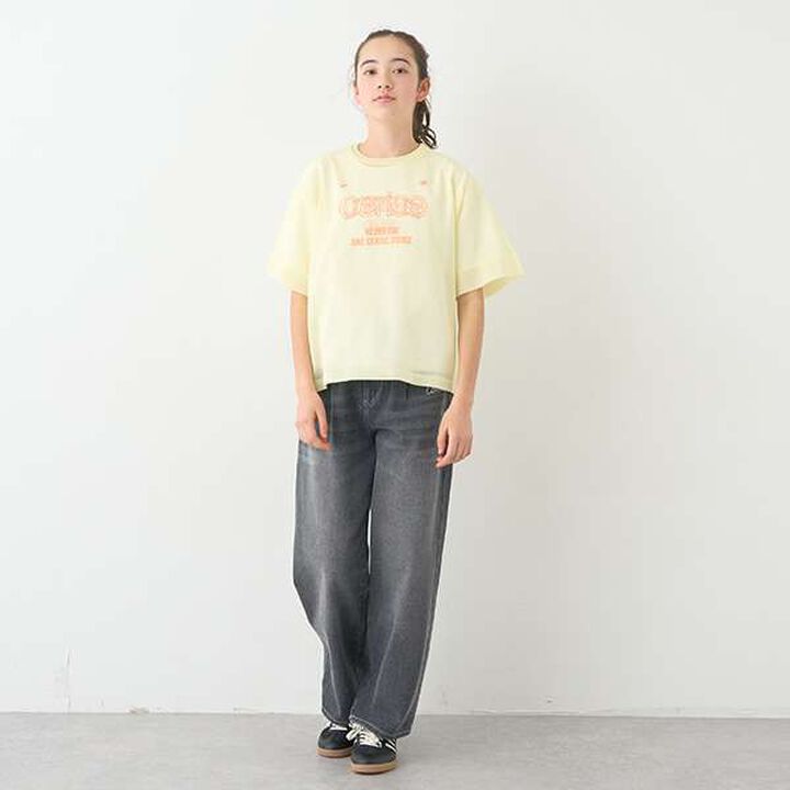 Sheer Knitwear T-Shirt Set,Light blue, medium image number 9