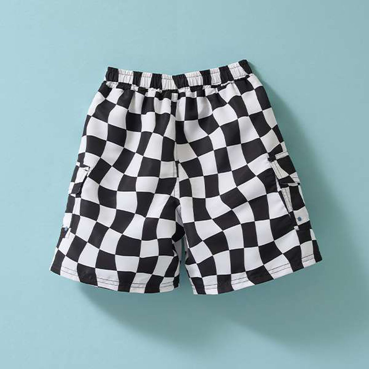 [SWIM] [UV Processing] Flag Check Cargo Surf Pants,Black, large image number 11