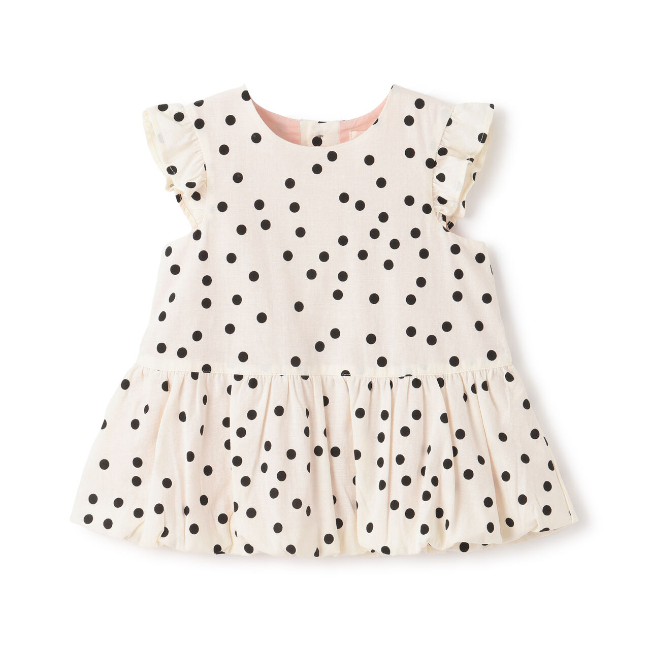 Dot Balloon Tunic,Pearl white, large image number 0